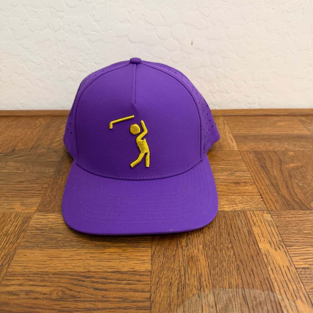 Bogey Bros The Kingpin Performance Golf Hat Purple Snapback